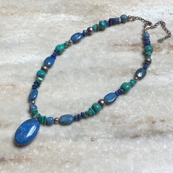 Carolyn Pollack Jewelry - 😍925 Silver & Turquoise/Lapis Necklace😍NWOT